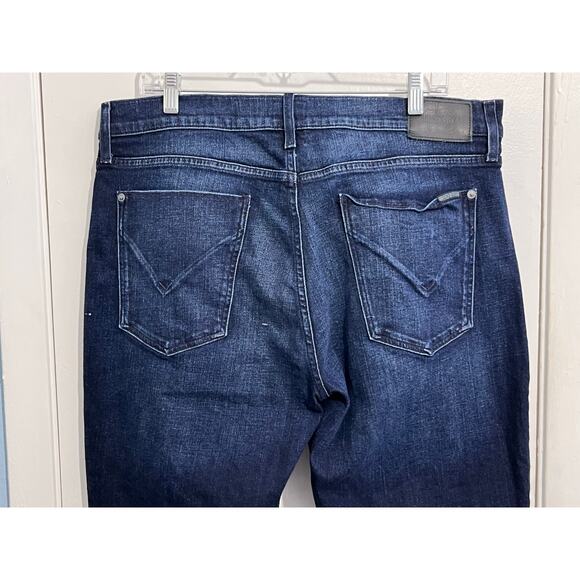 Hudson Jeans 38x35 Blake Slim Straight High Rise Dark Wash Preppy Academia - Picture 6 of 11